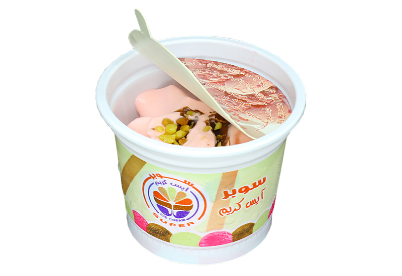 كوب ايسكريم سوبر(فانيليا - شوكولاته - فراولة )